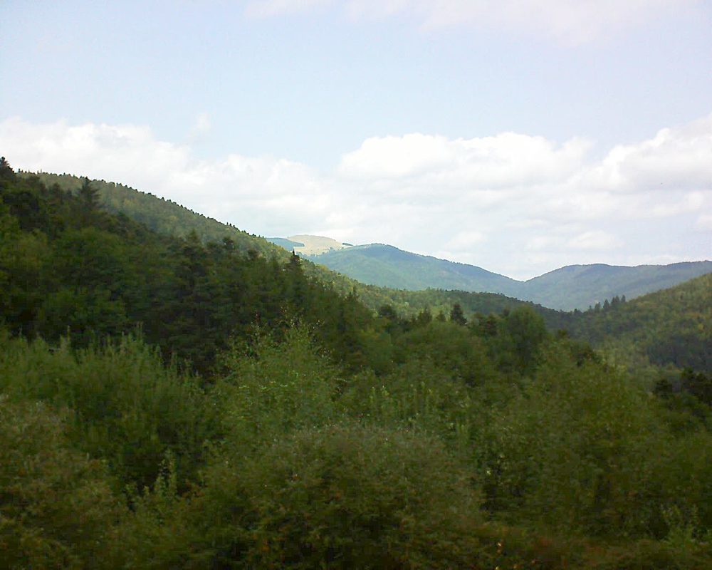 Le petit ballon vu depuis le Domaine Langmatt à Murbach le 28.08.2018 à 12:45 Le petit ballon (Alsace, Vosges) le 28.08.2018 à 12:45
