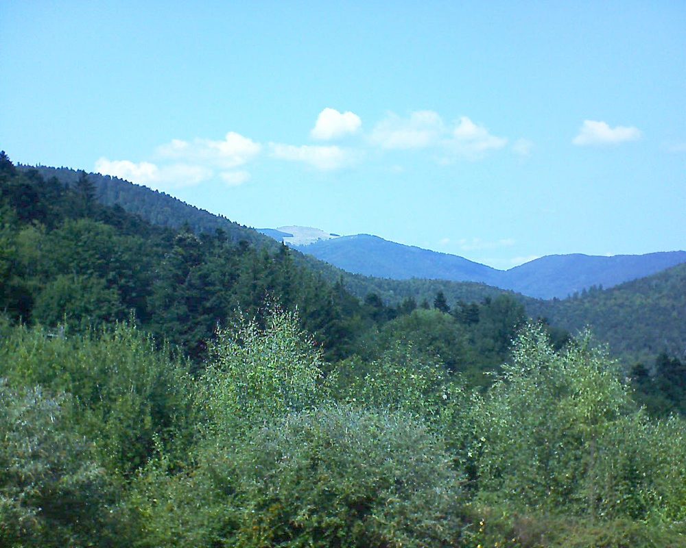 Le petit ballon vu depuis le Domaine Langmatt à Murbach le 28.08.2018 à 14:45 Le petit ballon (Alsace, Vosges) le 28.08.2018 à 14:45