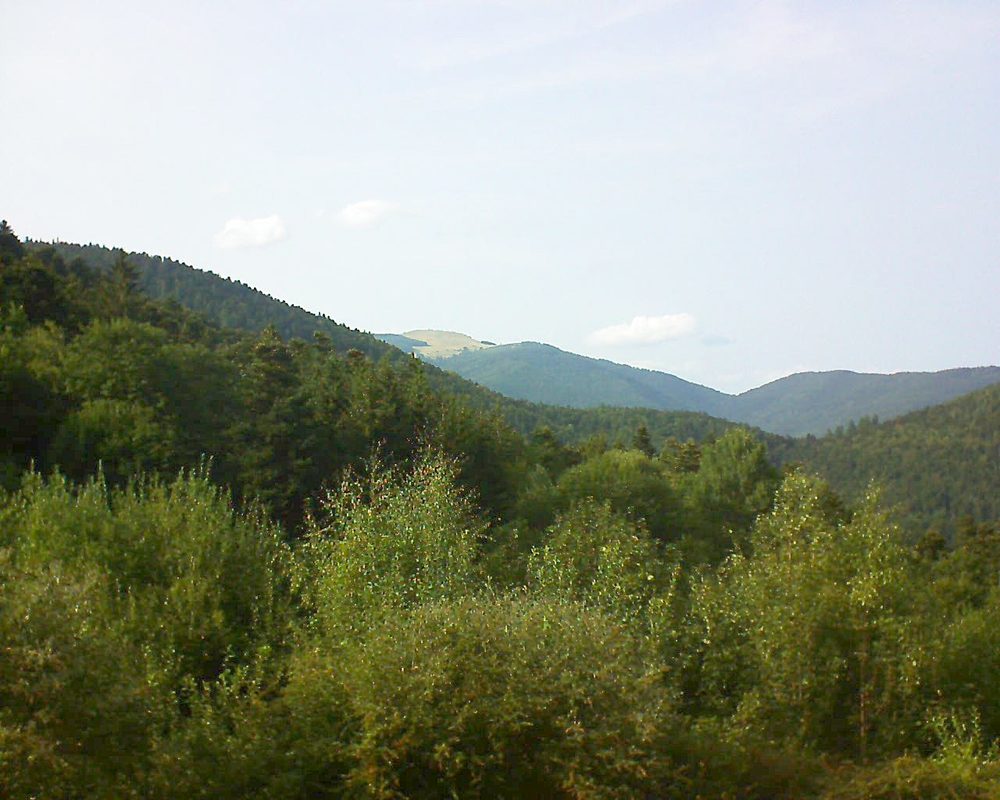 Le petit ballon vu depuis le Domaine Langmatt à Murbach le 28.08.2018 à 17:30 Le petit ballon (Alsace, Vosges) le 28.08.2018 à 17:30