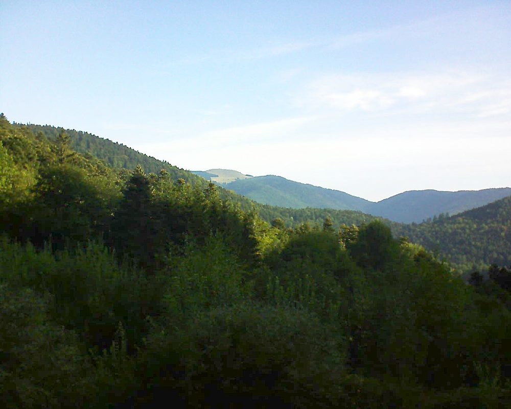 Le petit ballon vu depuis le Domaine Langmatt à Murbach le 29.08.2018 à 08:45 Le petit ballon (Alsace, Vosges) le 29.08.2018 à 08:45