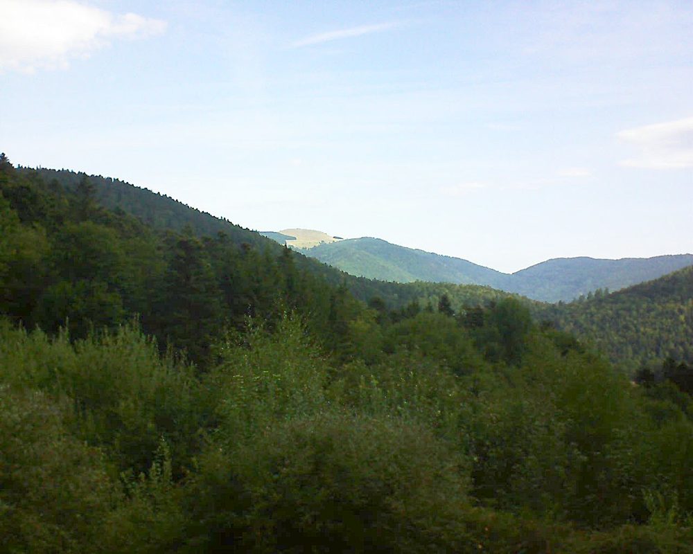 Le petit ballon vu depuis le Domaine Langmatt à Murbach le 29.08.2018 à 10:00 Le petit ballon (Alsace, Vosges) le 29.08.2018 à 10:00