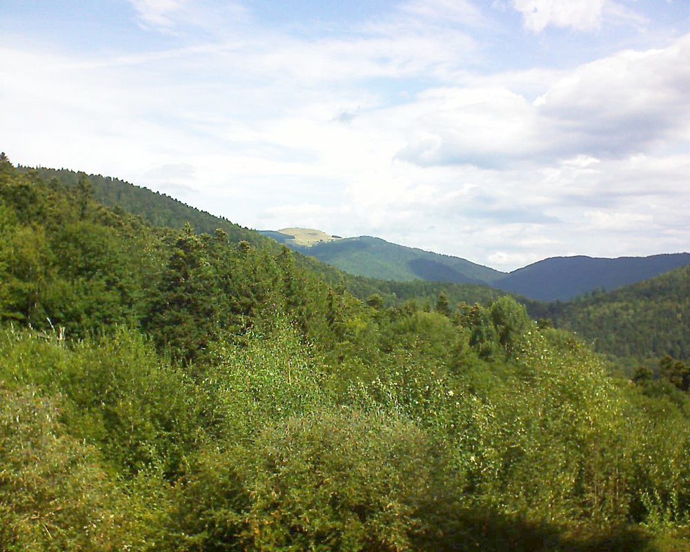 Le petit ballon vu depuis le Domaine Langmatt à Murbach le 29.08.2018 à 11:45 Le petit ballon (Alsace, Vosges) le 29.08.2018 à 11:45