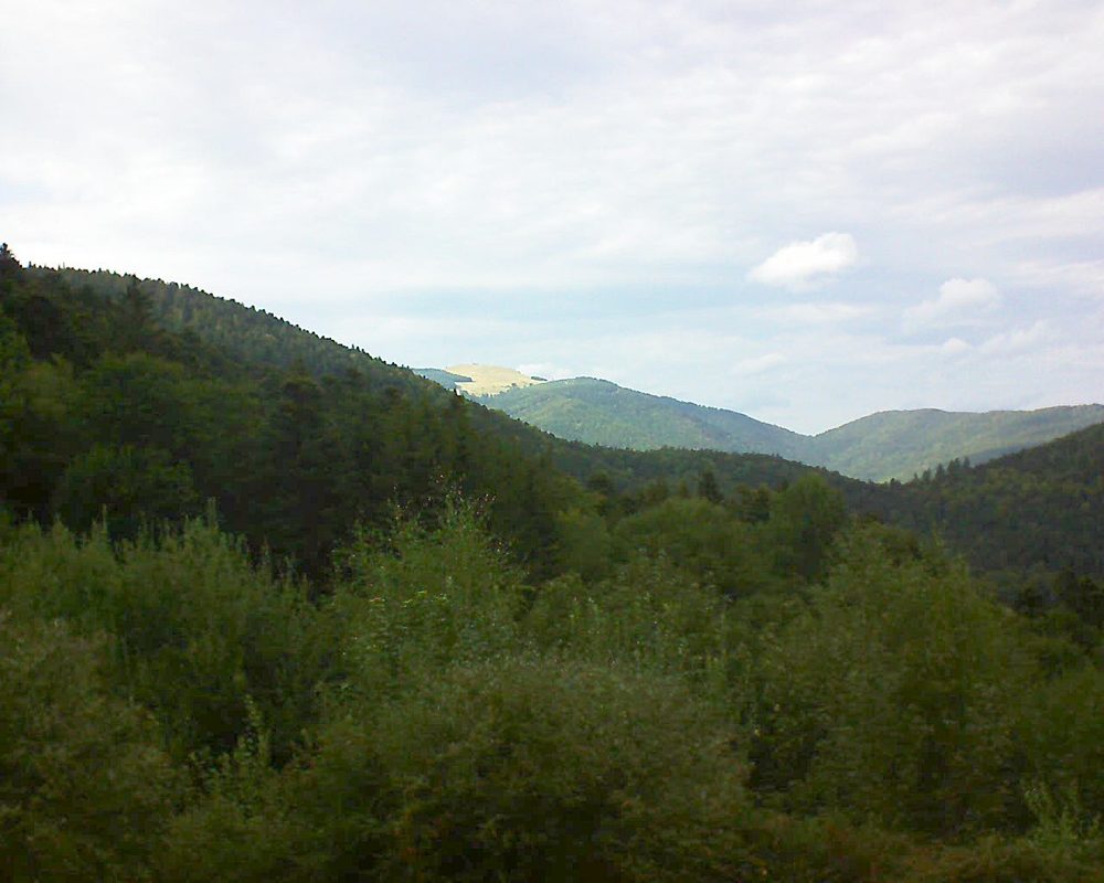Le petit ballon vu depuis le Domaine Langmatt à Murbach le 29.08.2018 à 17:00 Le petit ballon (Alsace, Vosges) le 29.08.2018 à 17:00