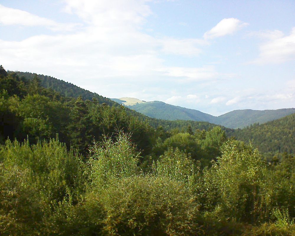 Le petit ballon vu depuis le Domaine Langmatt à Murbach le 29.08.2018 à 17:30 Le petit ballon (Alsace, Vosges) le 29.08.2018 à 17:30