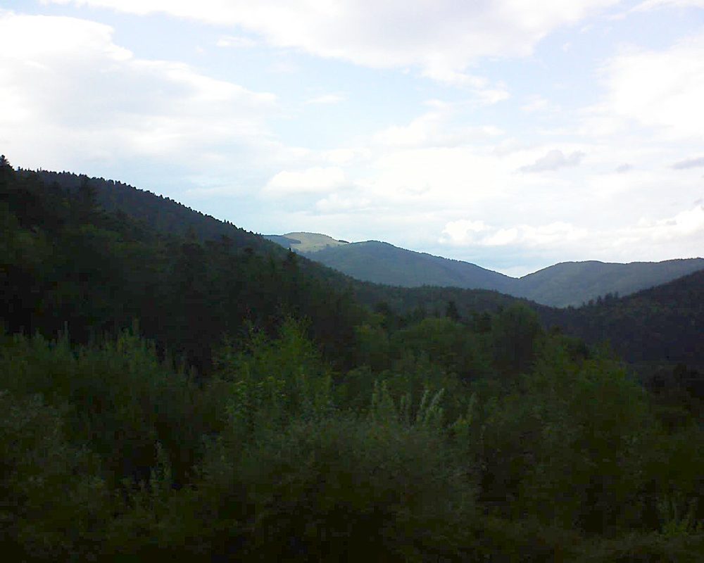 Le petit ballon vu depuis le Domaine Langmatt à Murbach le 29.08.2018 à 17:45 Le petit ballon (Alsace, Vosges) le 29.08.2018 à 17:45