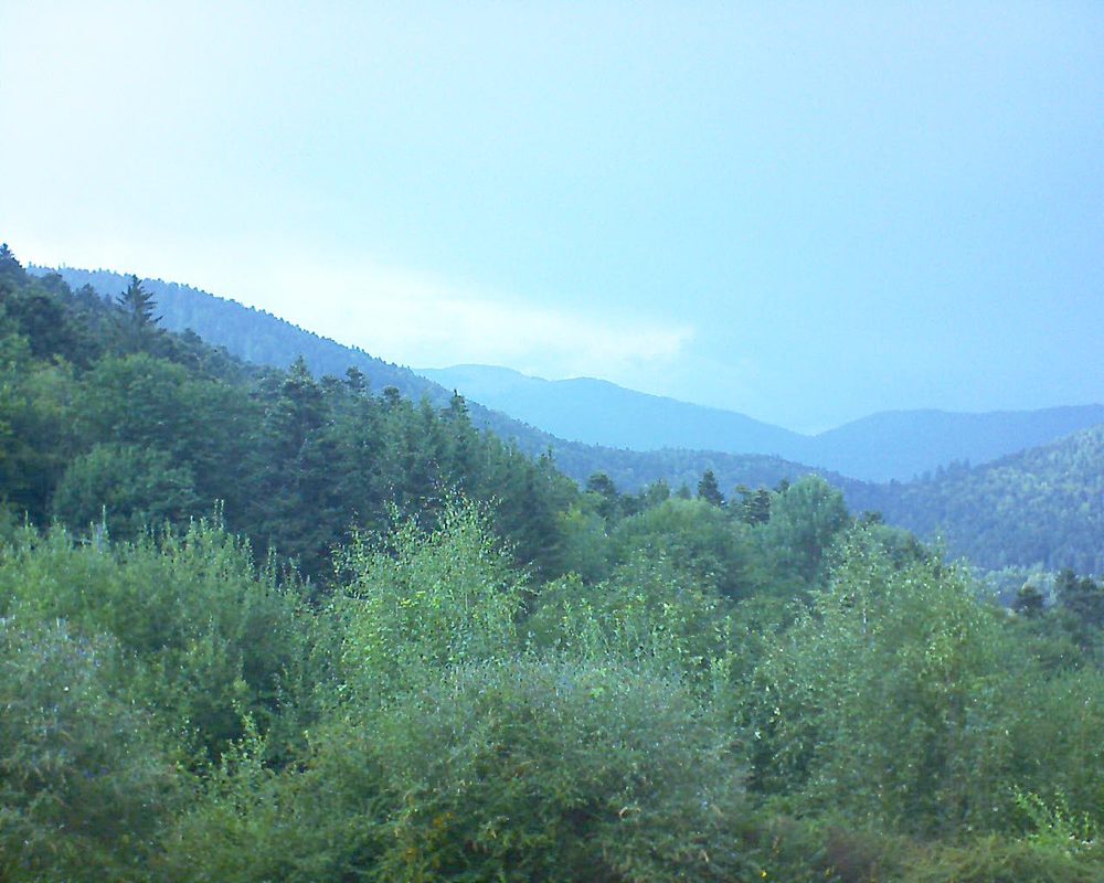 Le petit ballon vu depuis le Domaine Langmatt à Murbach le 29.08.2018 à 18:30 Le petit ballon (Alsace, Vosges) le 29.08.2018 à 18:30