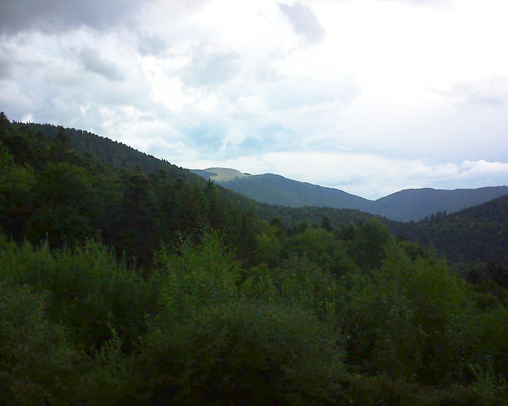 Le petit ballon vu depuis le Domaine Langmatt à Murbach le 29.08.2018 à 19:00 Le petit ballon (Alsace, Vosges) le 29.08.2018 à 19:00