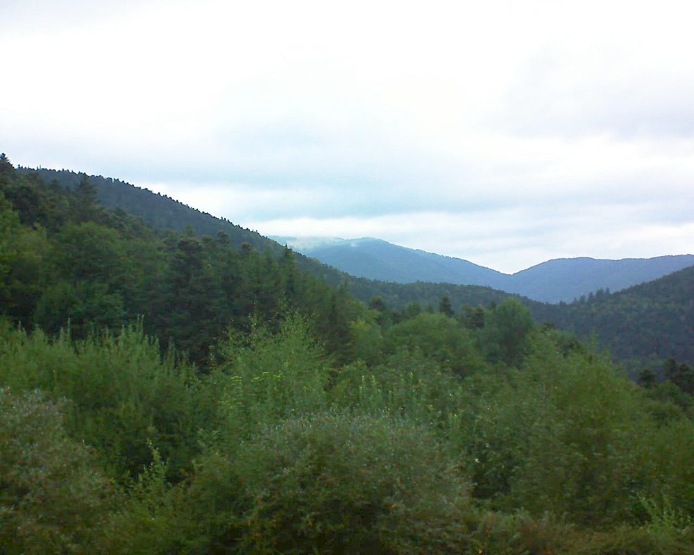 Le petit ballon vu depuis le Domaine Langmatt à Murbach le 30.08.2018 à 07:15 Le petit ballon (Alsace, Vosges) le 30.08.2018 à 07:15