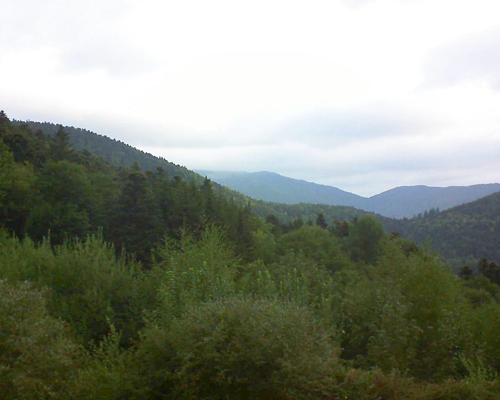 Le petit ballon vu depuis le Domaine Langmatt à Murbach le 30.08.2018 à 07:45 Le petit ballon (Alsace, Vosges) le 30.08.2018 à 07:45