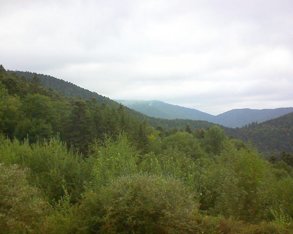 Le petit ballon vu depuis le Domaine Langmatt à Murbach le 30.08.2018 à 08:00 Le petit ballon (Alsace, Vosges) le 30.08.2018 à 08:00