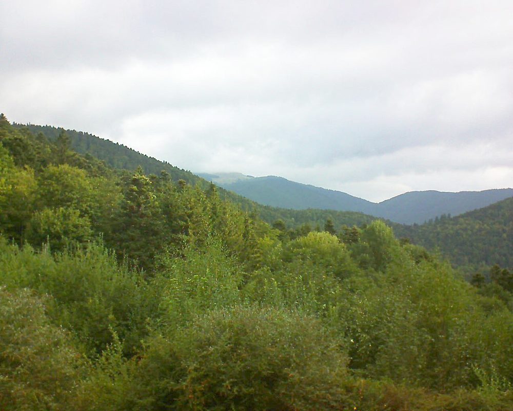 Le petit ballon vu depuis le Domaine Langmatt à Murbach le 30.08.2018 à 09:00 Le petit ballon (Alsace, Vosges) le 30.08.2018 à 09:00