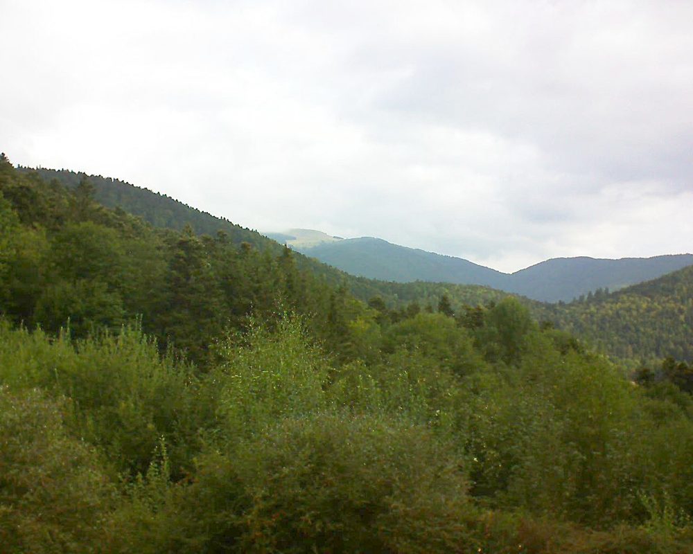 Le petit ballon vu depuis le Domaine Langmatt à Murbach le 30.08.2018 à 09:45 Le petit ballon (Alsace, Vosges) le 30.08.2018 à 09:45