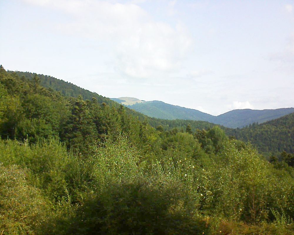 Le petit ballon vu depuis le Domaine Langmatt à Murbach le 30.08.2018 à 10:30 Le petit ballon (Alsace, Vosges) le 30.08.2018 à 10:30