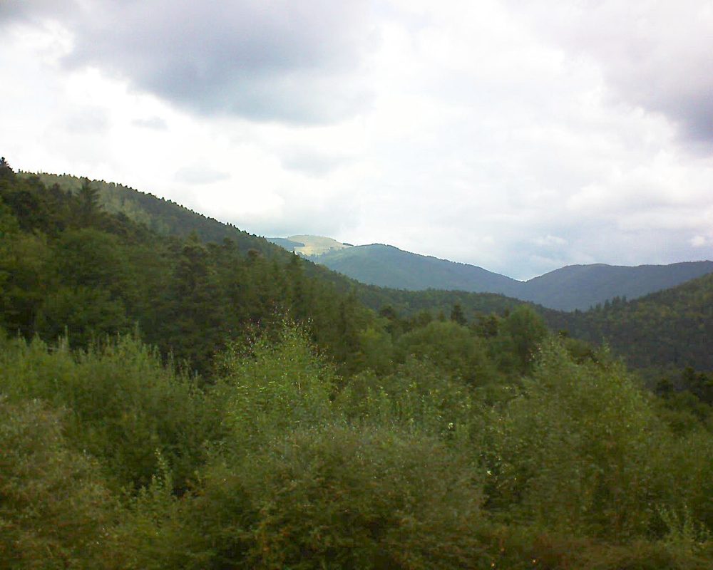 Le petit ballon vu depuis le Domaine Langmatt à Murbach le 30.08.2018 à 11:45 Le petit ballon (Alsace, Vosges) le 30.08.2018 à 11:45