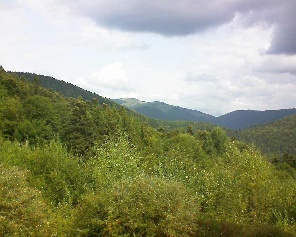 Le petit ballon vu depuis le Domaine Langmatt à Murbach le 30.08.2018 à 12:00 Le petit ballon (Alsace, Vosges) le 30.08.2018 à 12:00