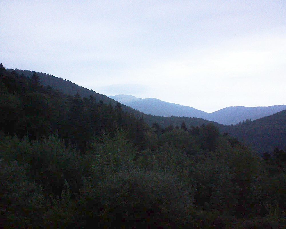 Le petit ballon vu depuis le Domaine Langmatt à Murbach le 31.08.2018 à 07:00 Le petit ballon (Alsace, Vosges) le 31.08.2018 à 07:00