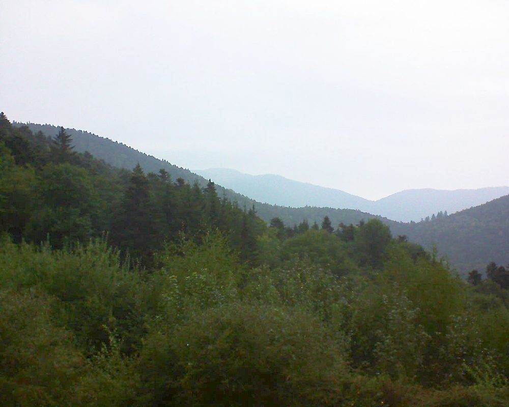 Le petit ballon vu depuis le Domaine Langmatt à Murbach le 31.08.2018 à 07:30 Le petit ballon (Alsace, Vosges) le 31.08.2018 à 07:30