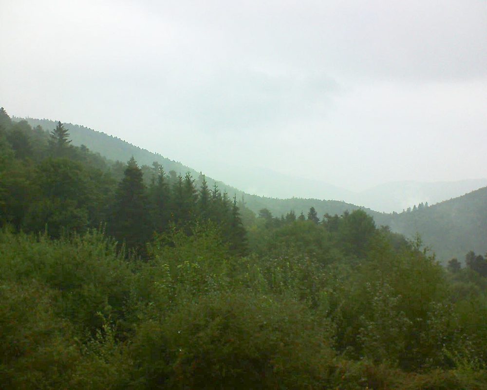 Le petit ballon vu depuis le Domaine Langmatt à Murbach le 31.08.2018 à 10:15 Le petit ballon (Alsace, Vosges) le 31.08.2018 à 10:15