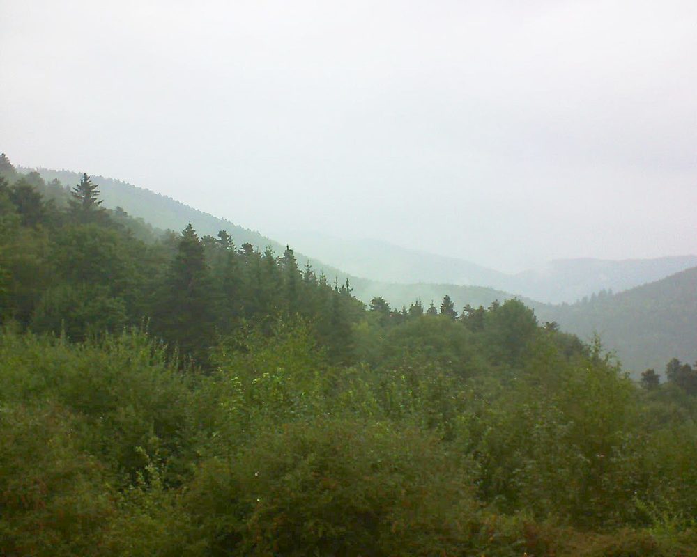 Le petit ballon vu depuis le Domaine Langmatt à Murbach le 31.08.2018 à 10:30 Le petit ballon (Alsace, Vosges) le 31.08.2018 à 10:30