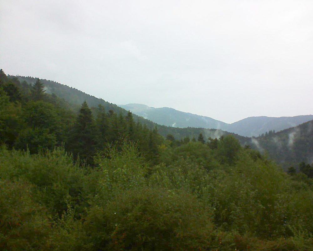 Le petit ballon vu depuis le Domaine Langmatt à Murbach le 31.08.2018 à 14:30 Le petit ballon (Alsace, Vosges) le 31.08.2018 à 14:30