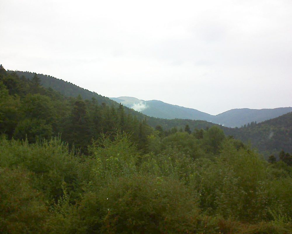 Le petit ballon vu depuis le Domaine Langmatt à Murbach le 31.08.2018 à 15:30 Le petit ballon (Alsace, Vosges) le 31.08.2018 à 15:30