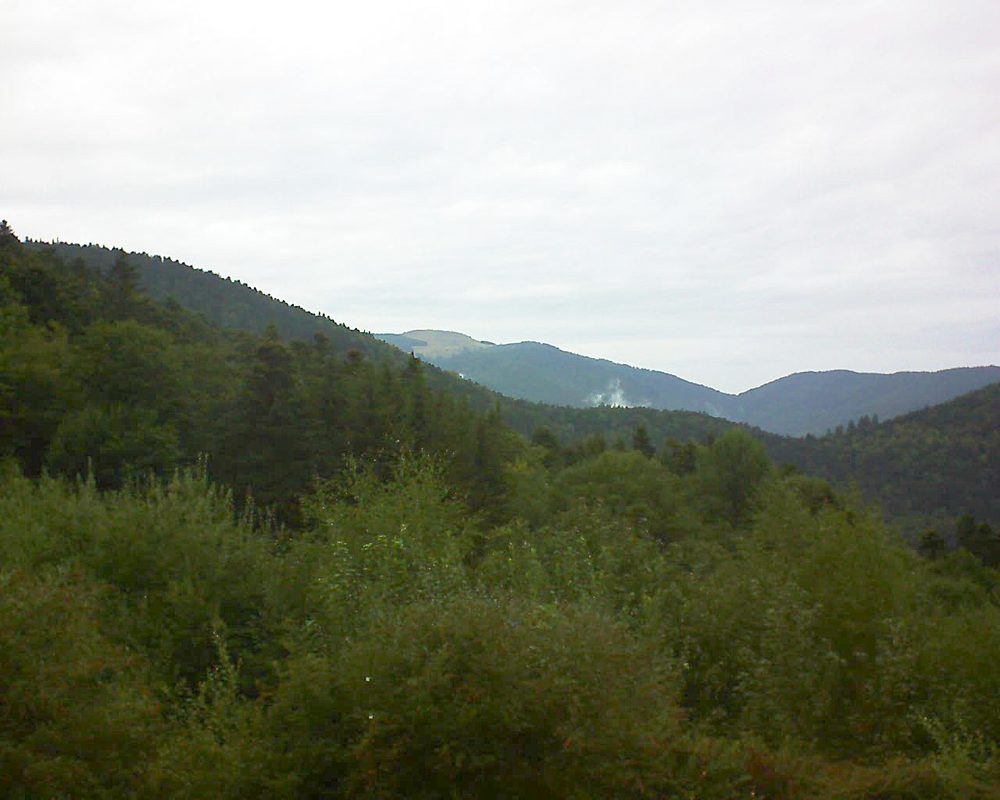 Le petit ballon vu depuis le Domaine Langmatt à Murbach le 31.08.2018 à 16:15 Le petit ballon (Alsace, Vosges) le 31.08.2018 à 16:15