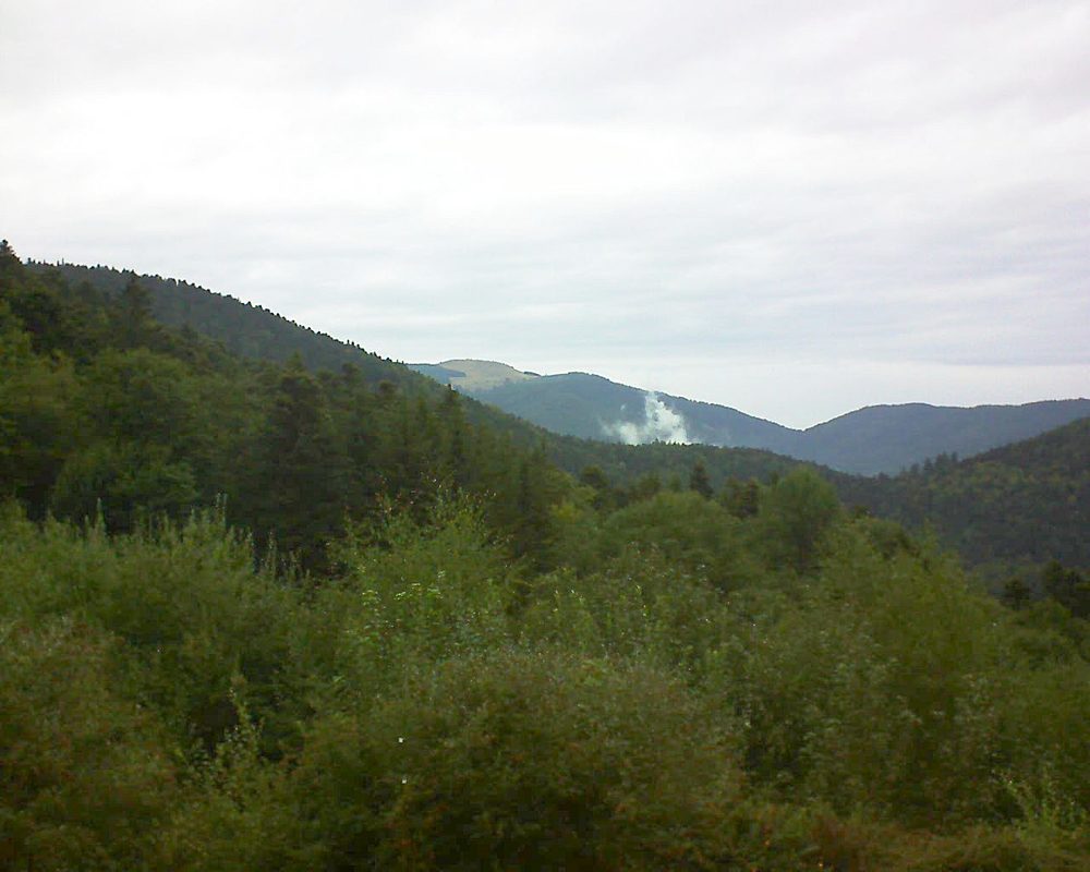 Le petit ballon vu depuis le Domaine Langmatt à Murbach le 31.08.2018 à 16:30 Le petit ballon (Alsace, Vosges) le 31.08.2018 à 16:30