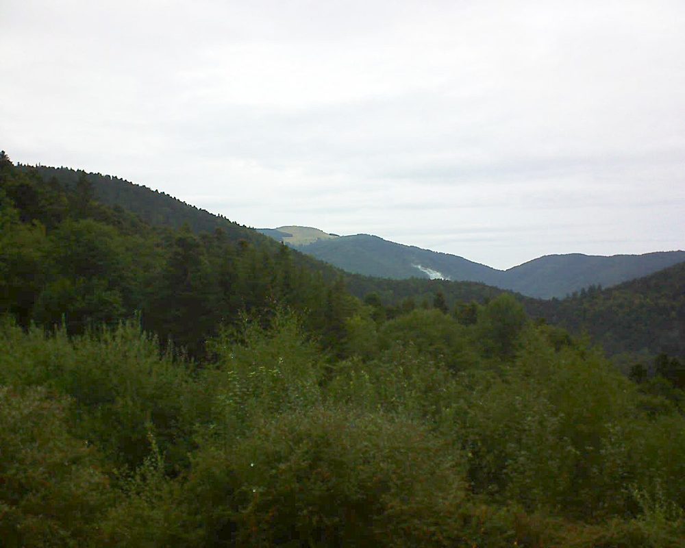 Le petit ballon vu depuis le Domaine Langmatt à Murbach le 31.08.2018 à 17:30 Le petit ballon (Alsace, Vosges) le 31.08.2018 à 17:30
