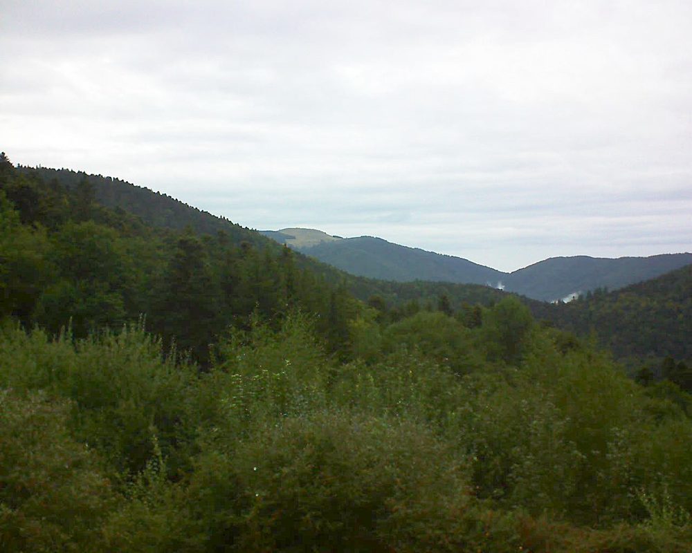 Le petit ballon vu depuis le Domaine Langmatt à Murbach le 31.08.2018 à 18:15 Le petit ballon (Alsace, Vosges) le 31.08.2018 à 18:15