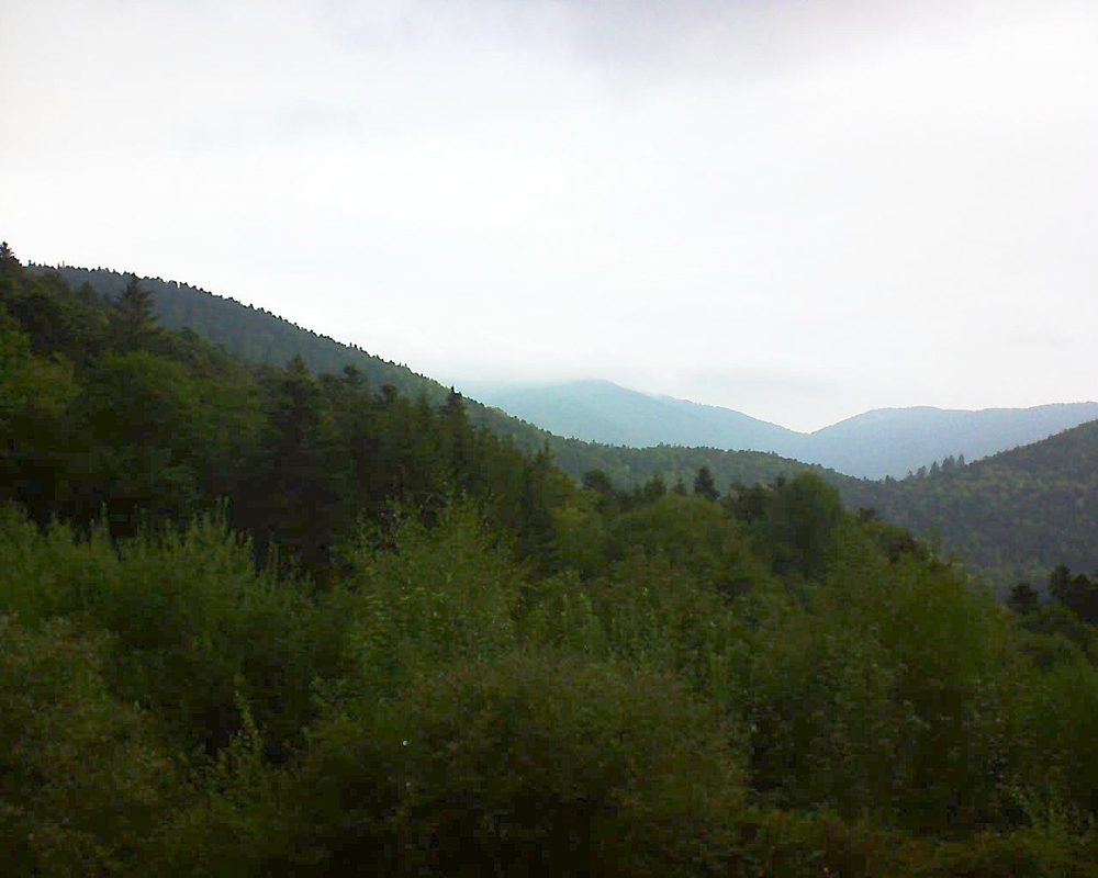 Le petit ballon vu depuis le Domaine Langmatt à Murbach le 01.09.2018 à 09:00 Le petit ballon (Alsace, Vosges) le 01.09.2018 à 09:00