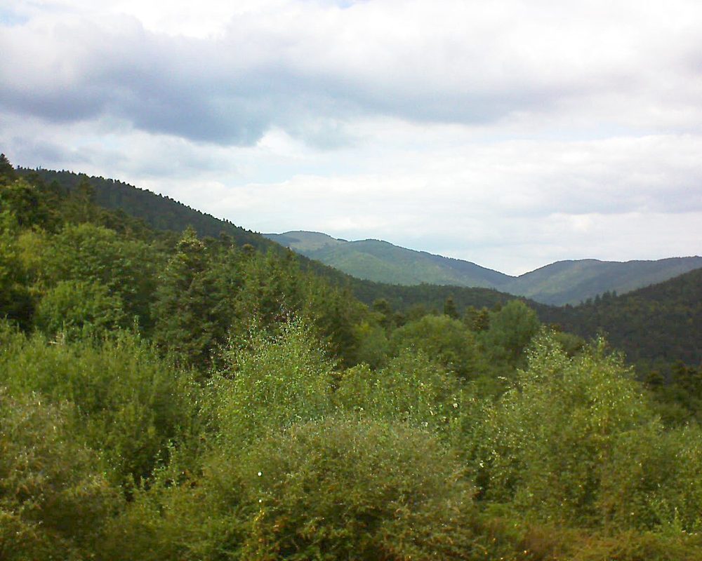 Le petit ballon vu depuis le Domaine Langmatt à Murbach le 01.09.2018 à 15:30 Le petit ballon (Alsace, Vosges) le 01.09.2018 à 15:30