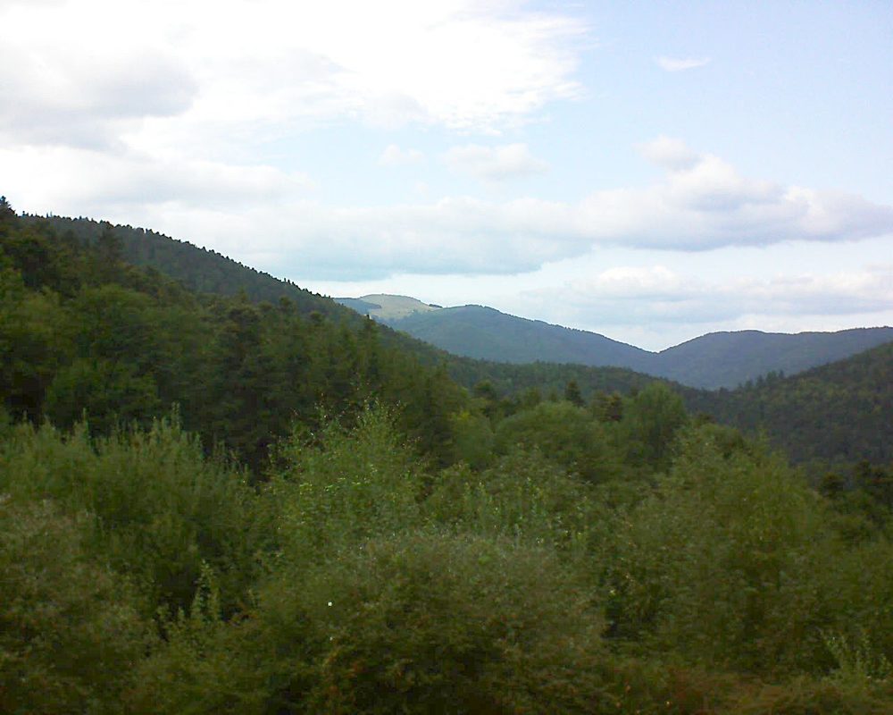 Le petit ballon vu depuis le Domaine Langmatt à Murbach le 01.09.2018 à 16:30 Le petit ballon (Alsace, Vosges) le 01.09.2018 à 16:30