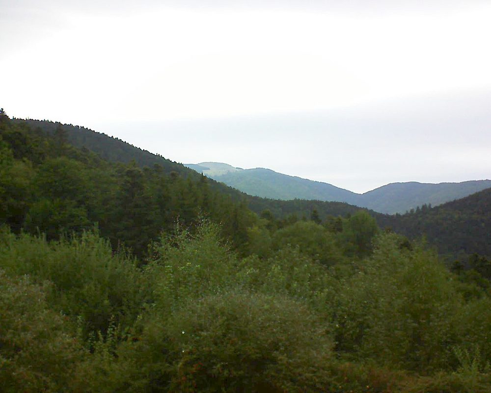 Le petit ballon vu depuis le Domaine Langmatt à Murbach le 02.09.2018 à 08:45 Le petit ballon (Alsace, Vosges) le 02.09.2018 à 08:45