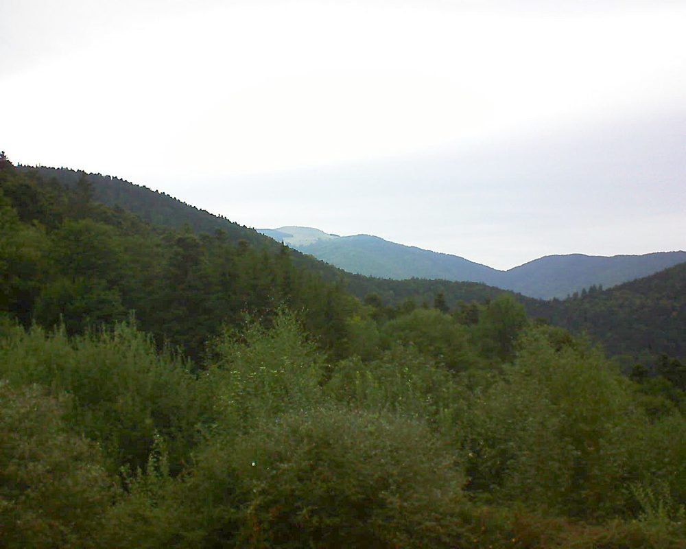 Le petit ballon vu depuis le Domaine Langmatt à Murbach le 02.09.2018 à 09:30 Le petit ballon (Alsace, Vosges) le 02.09.2018 à 09:30