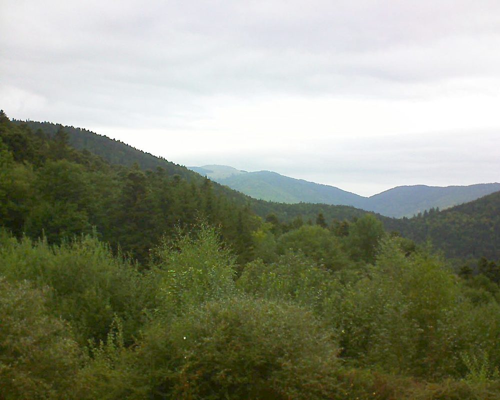 Le petit ballon vu depuis le Domaine Langmatt à Murbach le 02.09.2018 à 11:45 Le petit ballon (Alsace, Vosges) le 02.09.2018 à 11:45