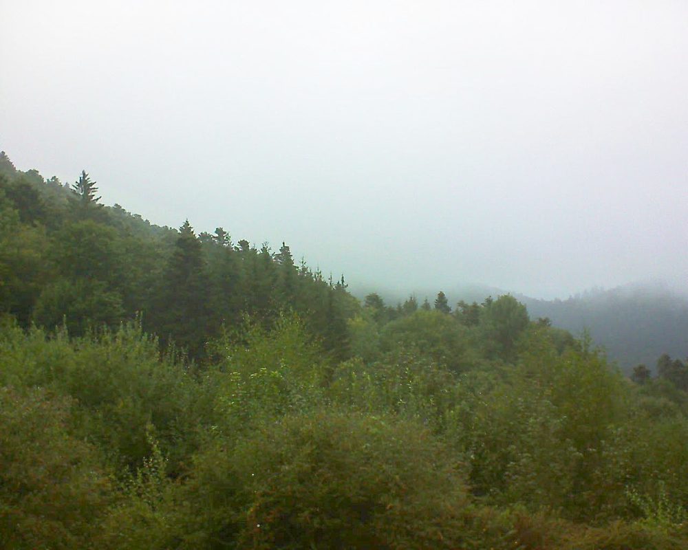 Le petit ballon vu depuis le Domaine Langmatt à Murbach le 03.09.2018 à 07:45 Le petit ballon (Alsace, Vosges) le 03.09.2018 à 07:45