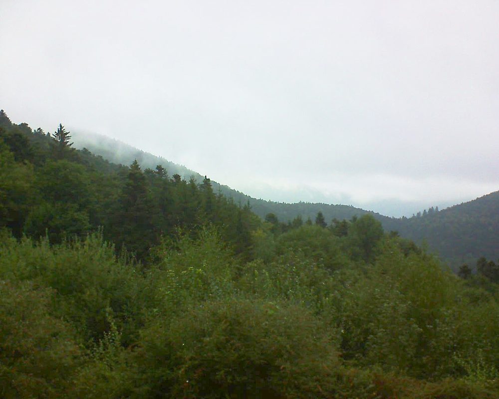 Le petit ballon vu depuis le Domaine Langmatt à Murbach le 03.09.2018 à 08:30 Le petit ballon (Alsace, Vosges) le 03.09.2018 à 08:30
