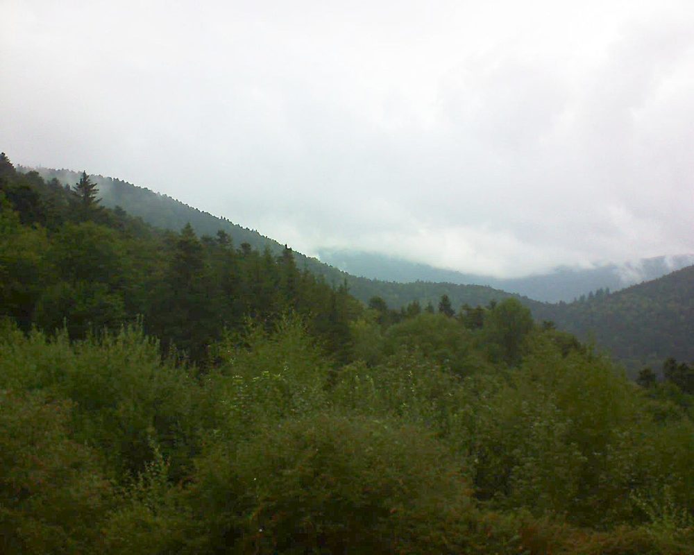 Le petit ballon vu depuis le Domaine Langmatt à Murbach le 03.09.2018 à 10:15 Le petit ballon (Alsace, Vosges) le 03.09.2018 à 10:15