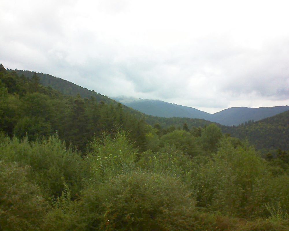 Le petit ballon vu depuis le Domaine Langmatt à Murbach le 03.09.2018 à 14:30 Le petit ballon (Alsace, Vosges) le 03.09.2018 à 14:30