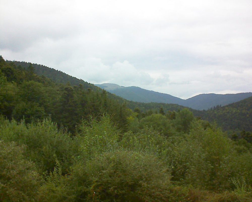 Le petit ballon vu depuis le Domaine Langmatt à Murbach le 03.09.2018 à 15:15 Le petit ballon (Alsace, Vosges) le 03.09.2018 à 15:15