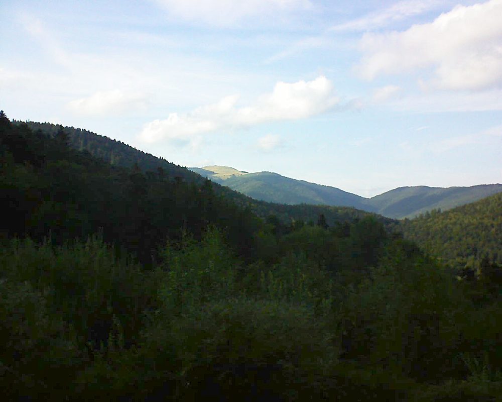 Le petit ballon vu depuis le Domaine Langmatt à Murbach le 03.09.2018 à 18:15 Le petit ballon (Alsace, Vosges) le 03.09.2018 à 18:15