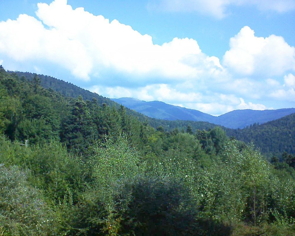 Le petit ballon vu depuis le Domaine Langmatt à Murbach le 04.09.2018 à 11:00 Le petit ballon (Alsace, Vosges) le 04.09.2018 à 11:00