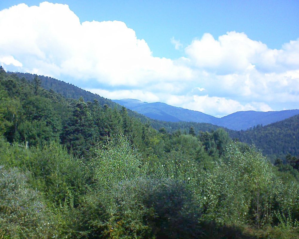 Le petit ballon vu depuis le Domaine Langmatt à Murbach le 04.09.2018 à 11:15 Le petit ballon (Alsace, Vosges) le 04.09.2018 à 11:15