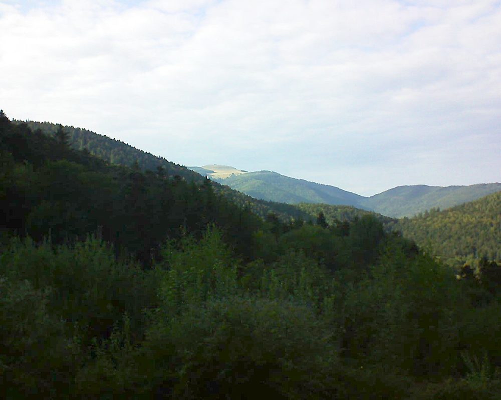 Le petit ballon vu depuis le Domaine Langmatt à Murbach le 04.09.2018 à 18:00 Le petit ballon (Alsace, Vosges) le 04.09.2018 à 18:00
