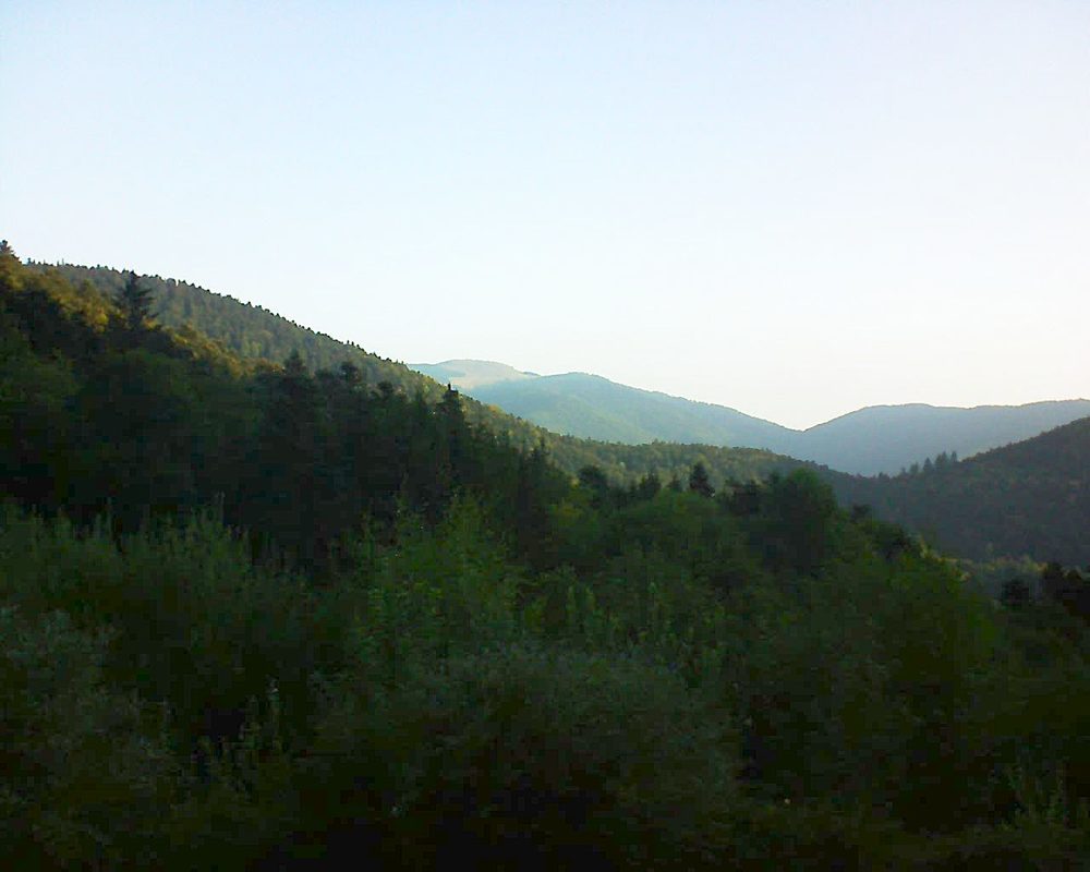 Le petit ballon vu depuis le Domaine Langmatt à Murbach le 05.09.2018 à 07:45 Le petit ballon (Alsace, Vosges) le 05.09.2018 à 07:45