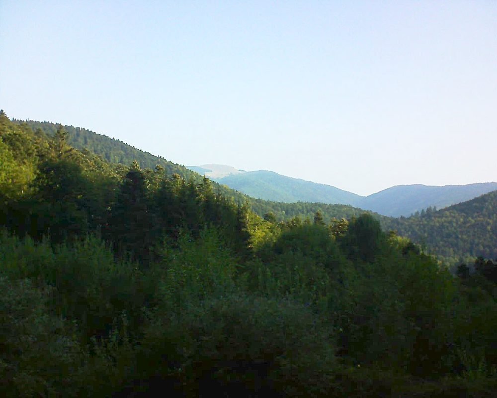 Le petit ballon vu depuis le Domaine Langmatt à Murbach le 05.09.2018 à 09:00 Le petit ballon (Alsace, Vosges) le 05.09.2018 à 09:00