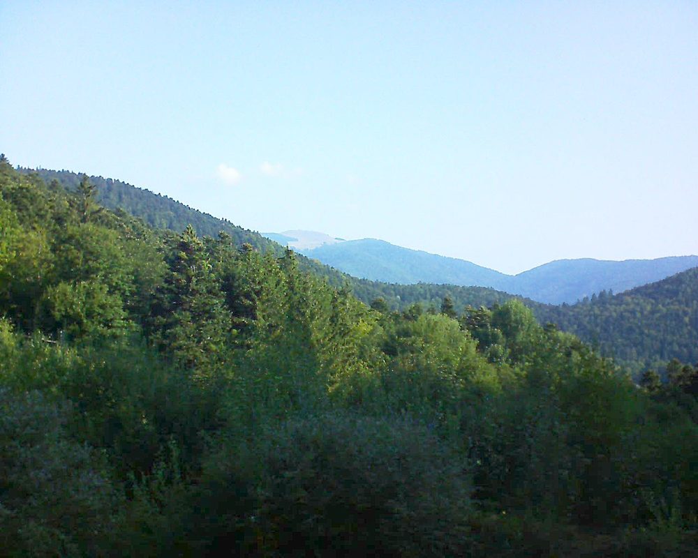 Le petit ballon vu depuis le Domaine Langmatt à Murbach le 05.09.2018 à 09:30 Le petit ballon (Alsace, Vosges) le 05.09.2018 à 09:30
