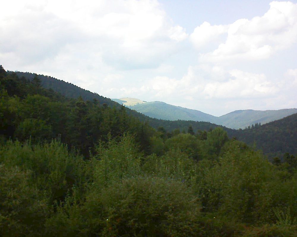 Le petit ballon vu depuis le Domaine Langmatt à Murbach le 05.09.2018 à 16:45 Le petit ballon (Alsace, Vosges) le 05.09.2018 à 16:45