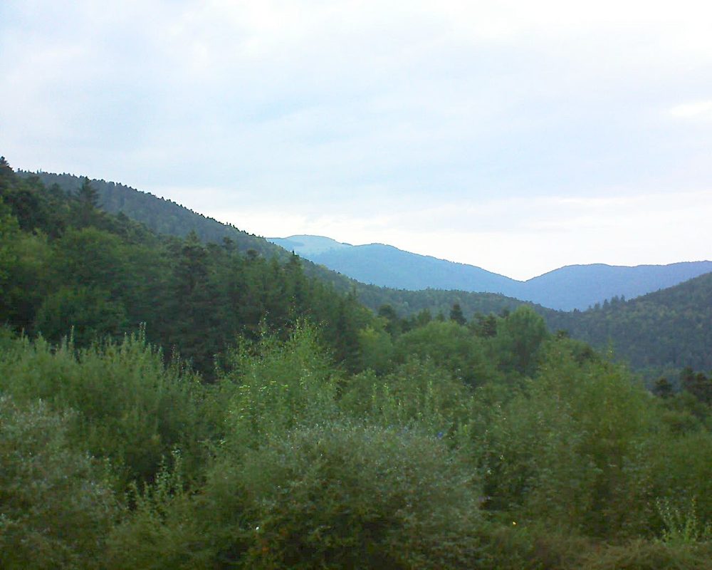 Le petit ballon vu depuis le Domaine Langmatt à Murbach le 05.09.2018 à 19:15 Le petit ballon (Alsace, Vosges) le 05.09.2018 à 19:15