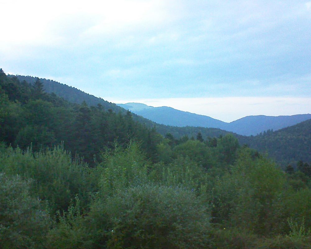 Le petit ballon vu depuis le Domaine Langmatt à Murbach le 05.09.2018 à 20:00 Le petit ballon (Alsace, Vosges) le 05.09.2018 à 20:00